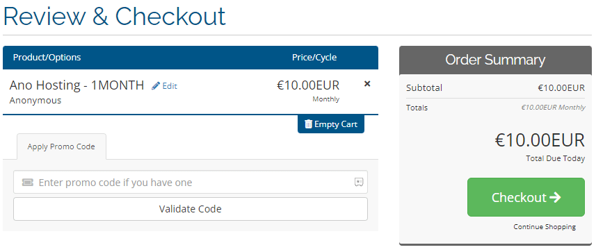 Select Checkout