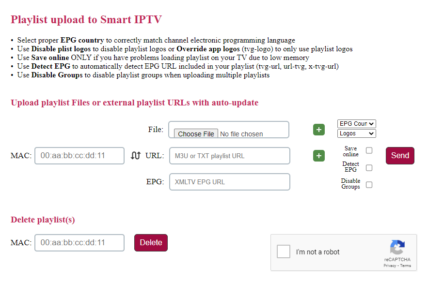 Select Send to stream Fox IPTV