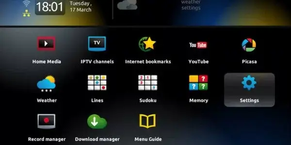 Prime IPTV: Open Settings