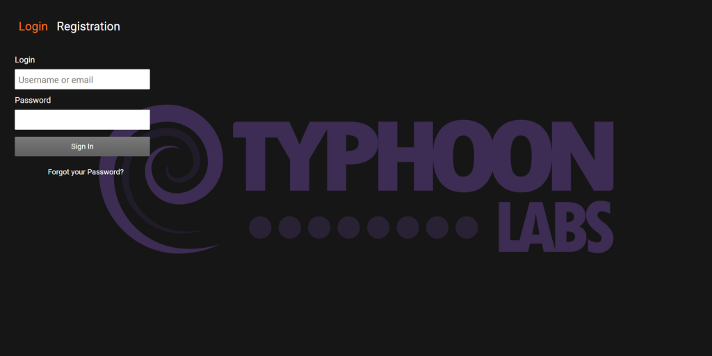 Sign in to Typhoon Labs IPTV