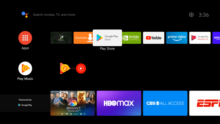 Select Play Store to stream Hive IPTV