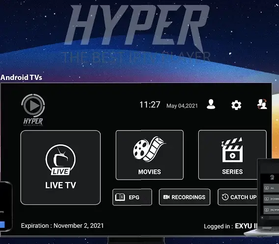 Hyper IPTV on Android