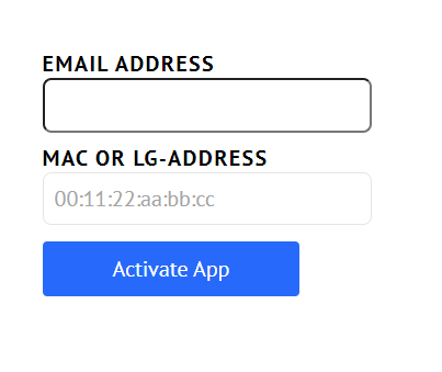 Enter the email address and Mac Address