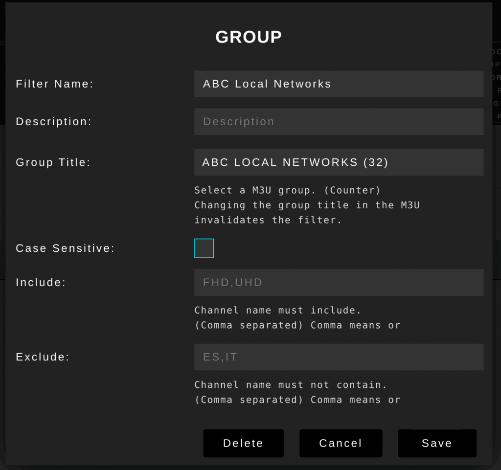 Select Save to stream IPTV on Plex