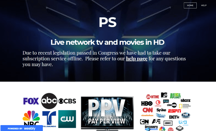 Go to the PrimeStreams IPTV website