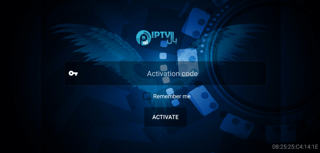 Enter the Pal IPTV Activation Code