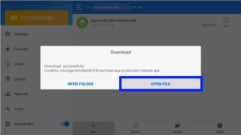 oprn file option