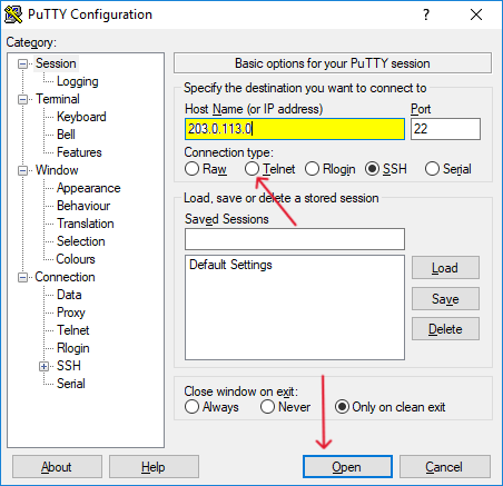 Enter IP Address