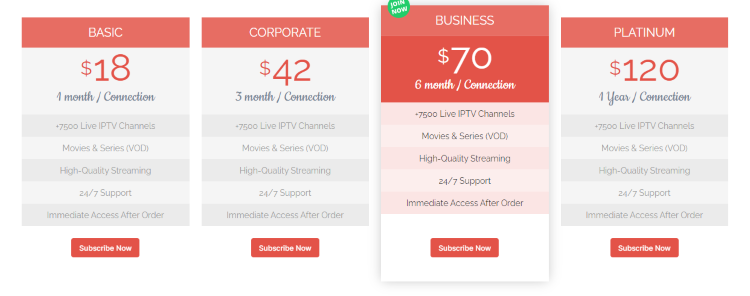 Choose any Bay IPTV plan