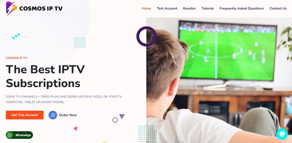 Visit the Cosmos IPTV website