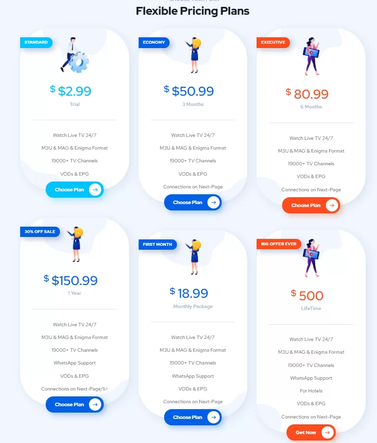 Choose any IPTV Trends plan
