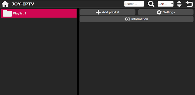 Click on the Add Playlist option on Joy IPTV