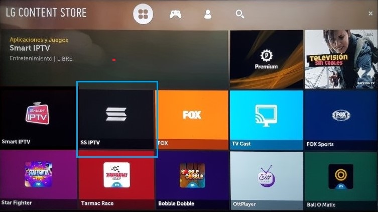 Install SS IPTV app on LG TV