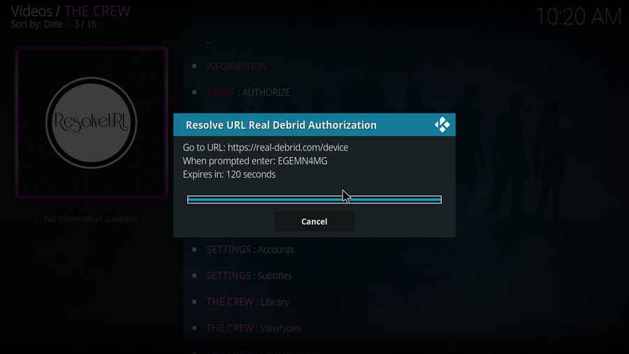 The Crew Addon authorization code