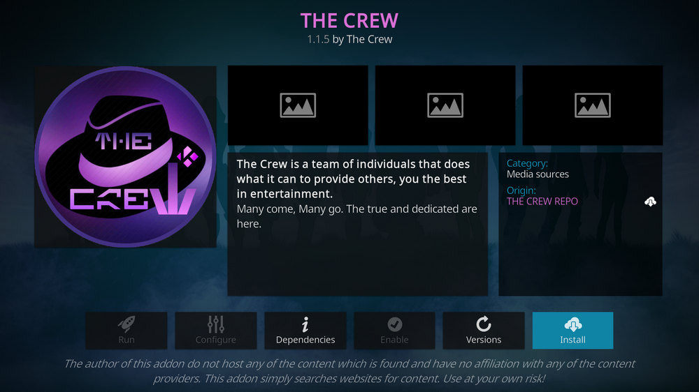 Install The Crew Addon