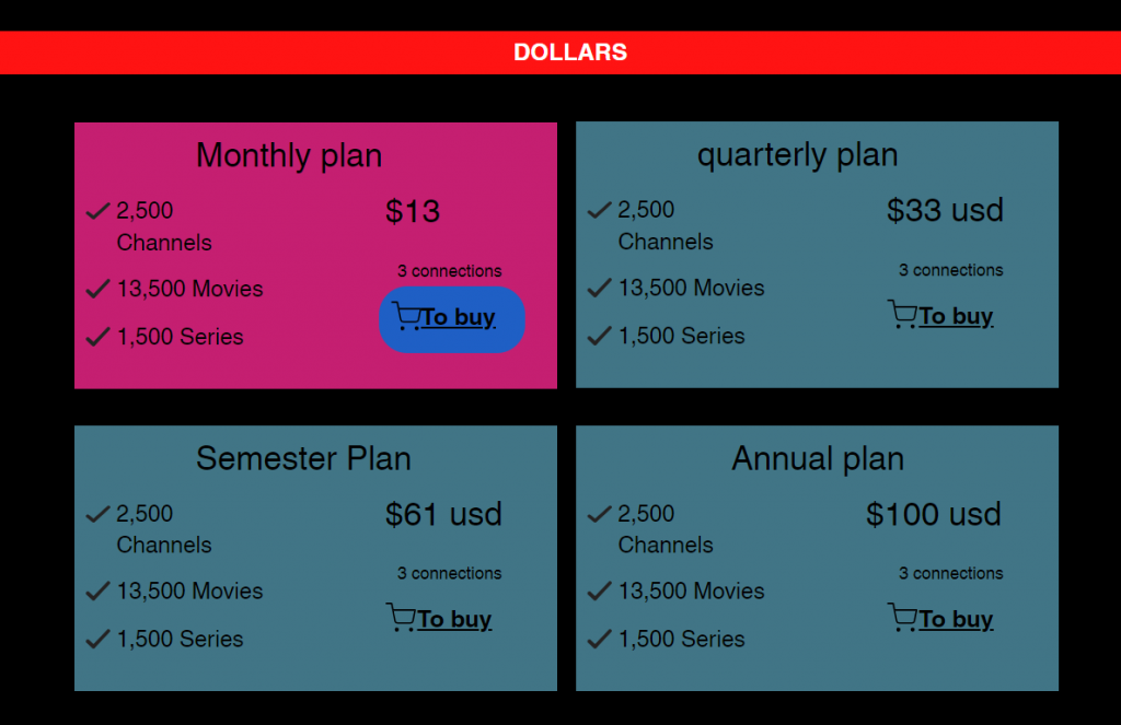 Subscription plans