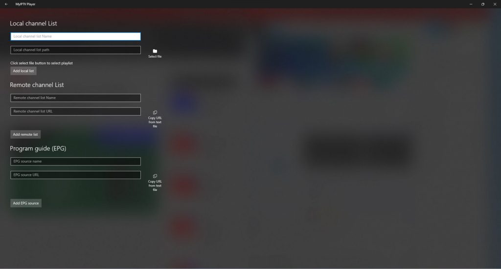 M3U and Playlist link adding option to stream IPTV on Xbox