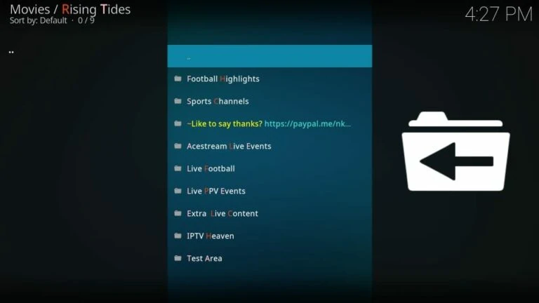 Categories of Rising Tides addon