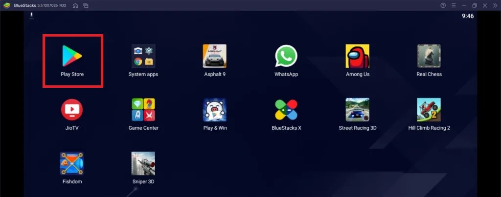 Play Store in BlueStacks