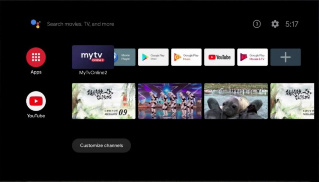 myTVonline2 app on formuler device 