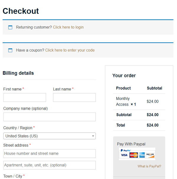 Vicom IPTV Billing page