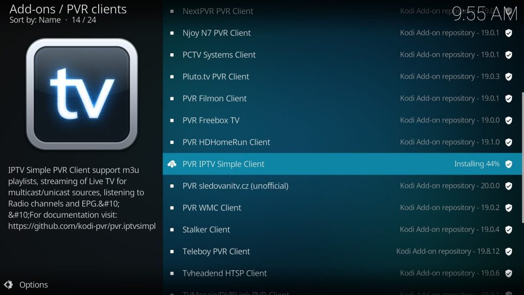 PVR IPTV Simple Client