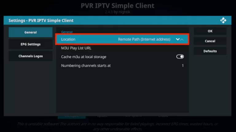 Pick Remote Path (Internet Address) 