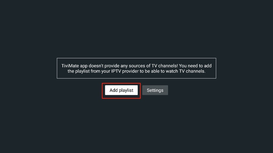 Add playlist of IPTV Deluxe