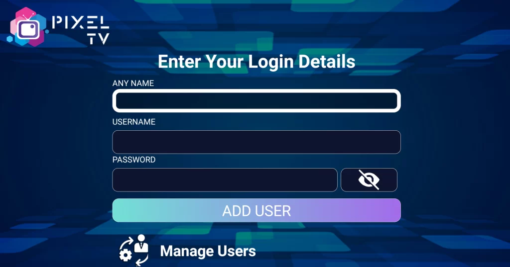 Login JJ Hosting with Pixel TV