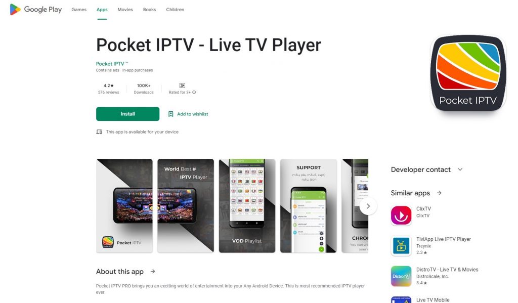 Pocket IPTV Player