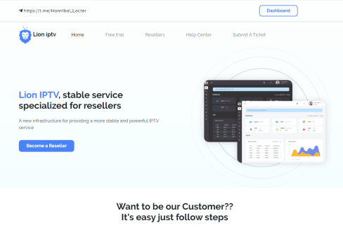 Lion IPTV website