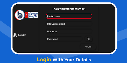 Login Surge TV using IPTV Blink Player