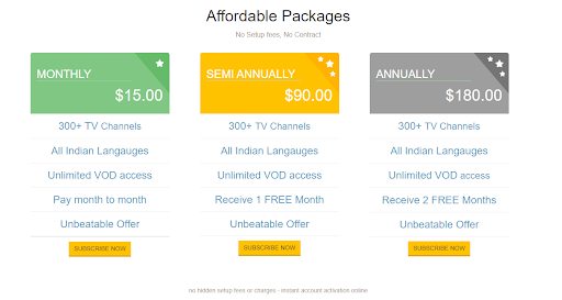 Tamil IPTV plans