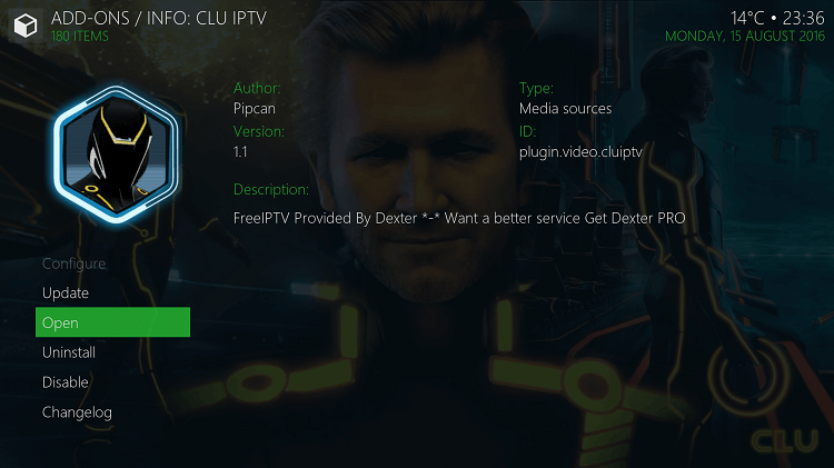 Open Clu IPTV addon
