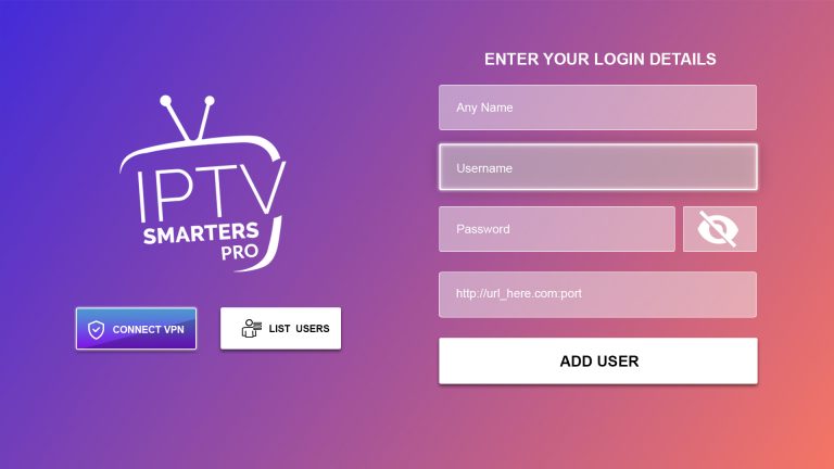 Enter Lemo IPTV credentials