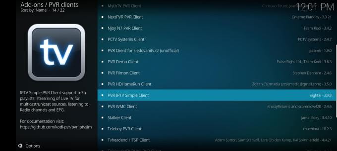 PVR IPTV Simple Client