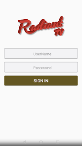 Sign in with the account details -  Radiant IPTV