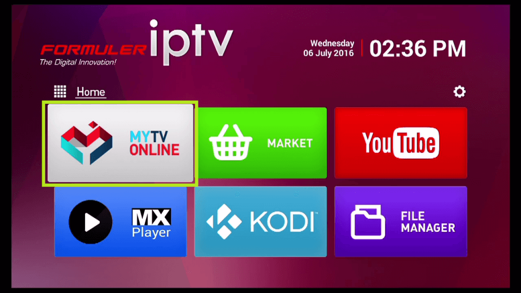 Open the MYTV Online app