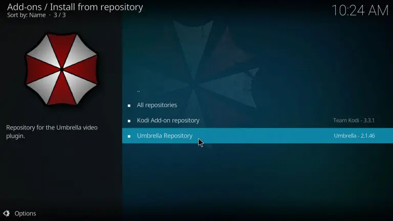 Pick the Umbrella Repository option