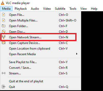 Select Open Network Streams