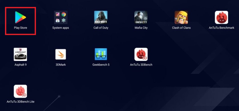 Play Store in BlueStacks