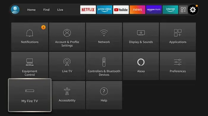 My Fire TV on Firestick