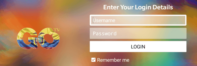 Enter credentials in GoTV IPTV