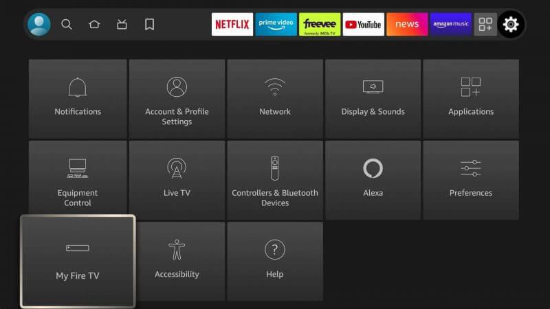 My Fire TV on Firestick Settings