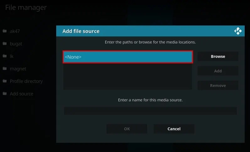 Enter Playlist Loader Kodi Addon repo URL