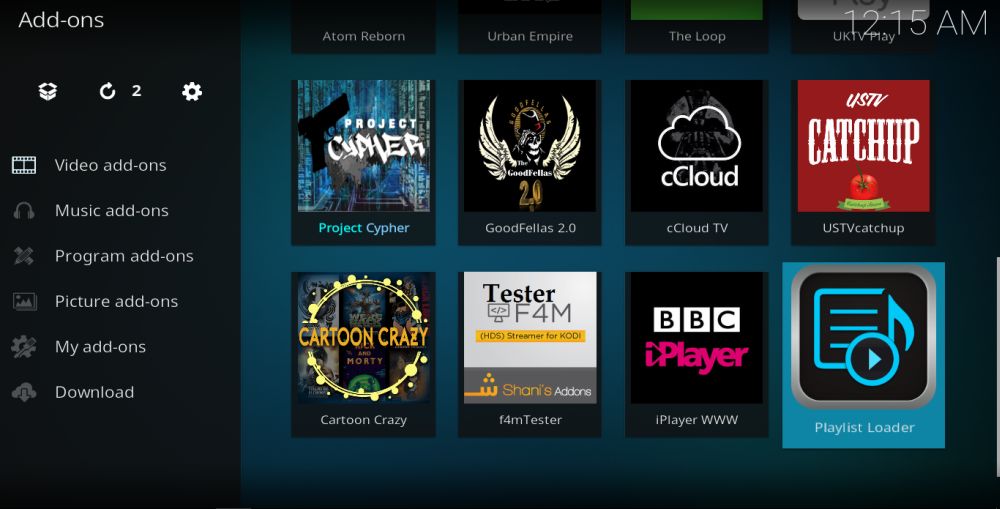 Open Playlist Loader Kodi Addon