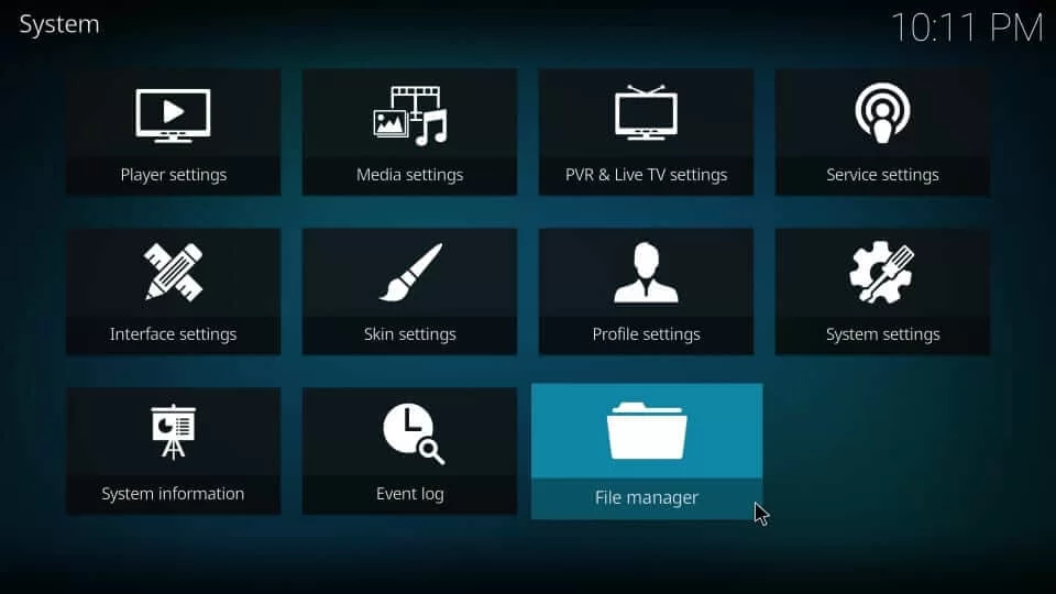 File Manager on Kodi