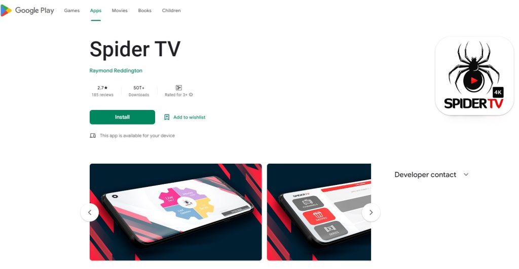 Install Spider IPTV app