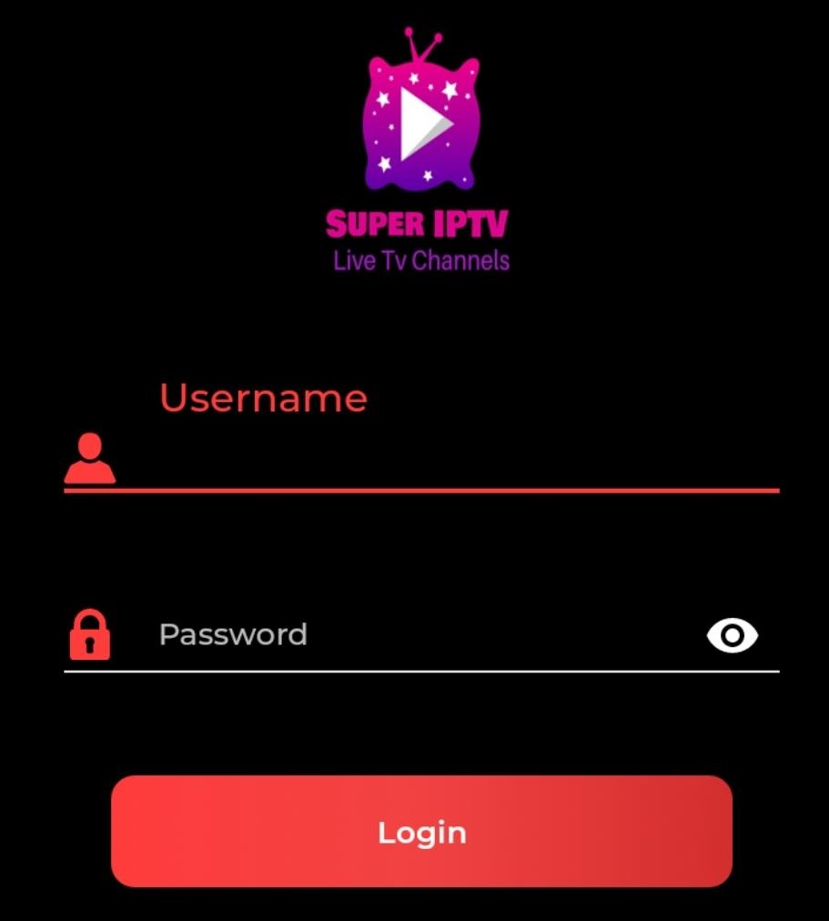 Login IPTV using Super IPTV Player