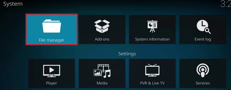 File Manager on Kodi